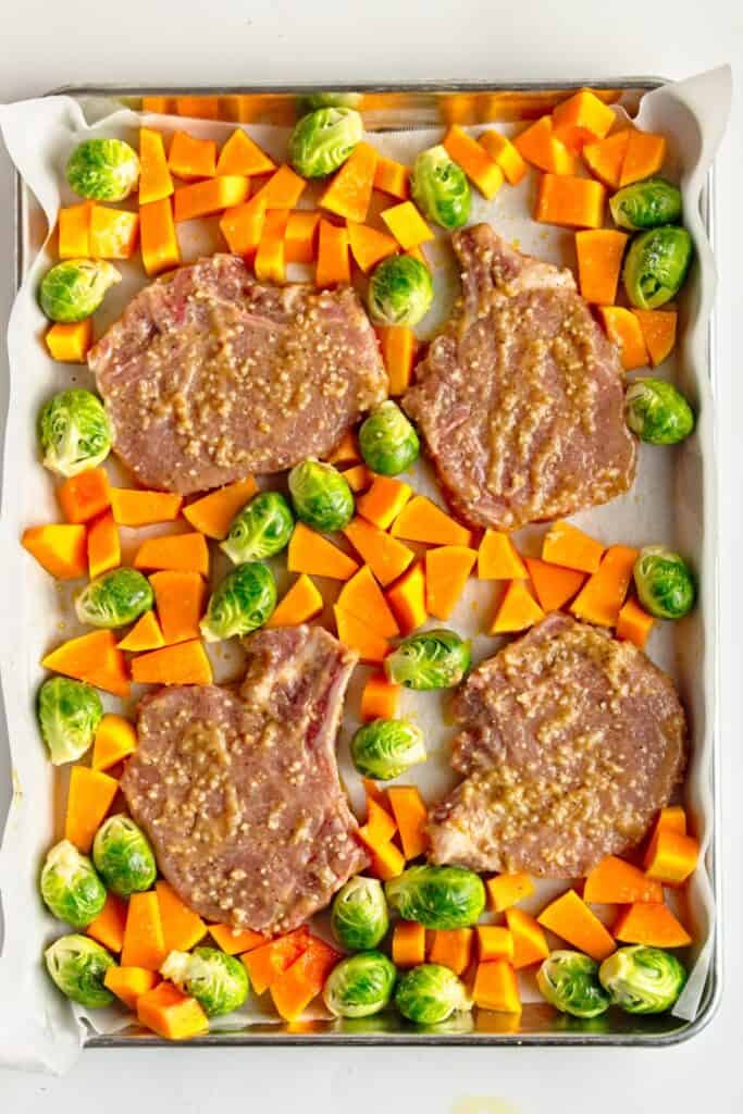 baked pork chops with vegetables