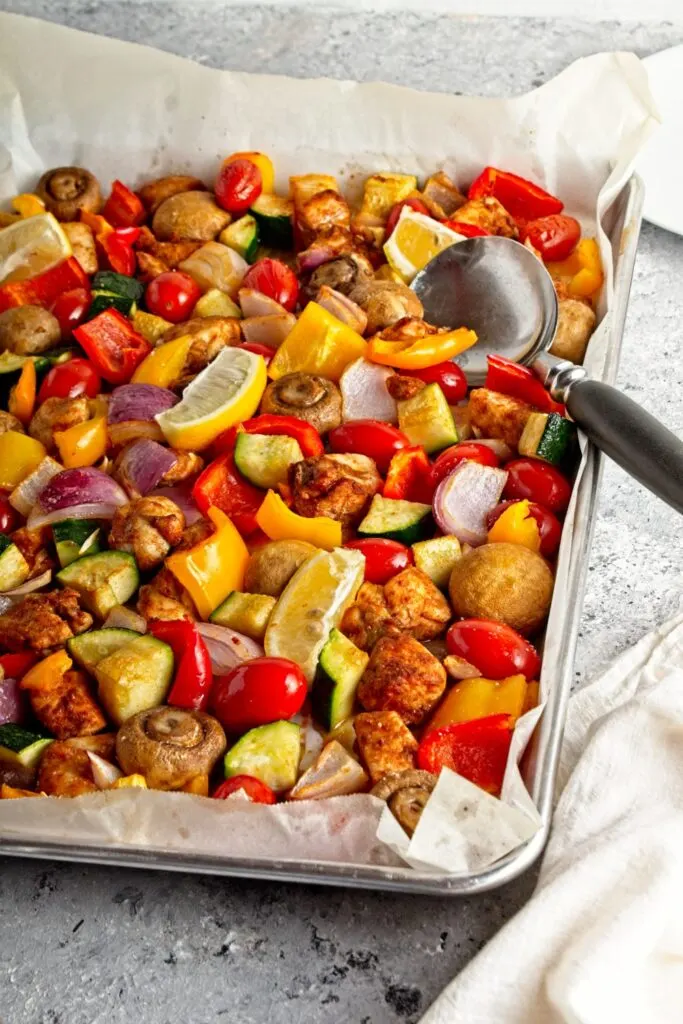 baked sheet pan chicken kabobs in oven without skewers