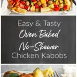 sheet pan chicken kabobs in oven without skewers