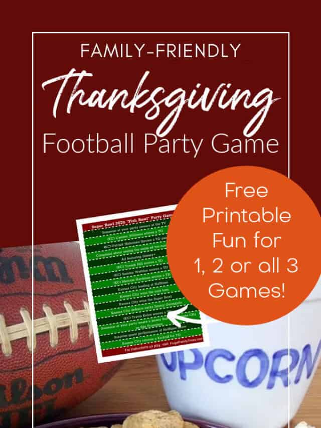 Thanksgiving Football Game Printable – New for 2022!