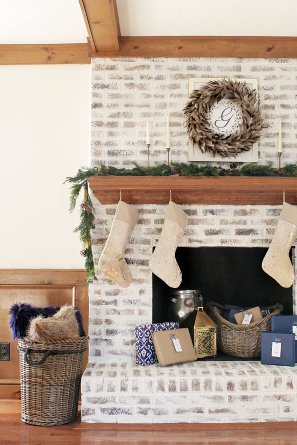 Mortar Wash Fireplace Makeover