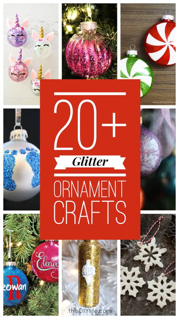 20+ Easy DIY Glitter Ornaments For The Most Beautiful Christmas Tree ...