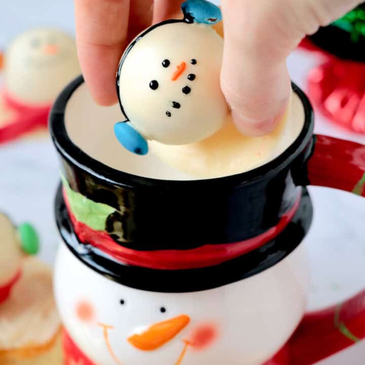 melting snowman hot chocolate bomb recipe