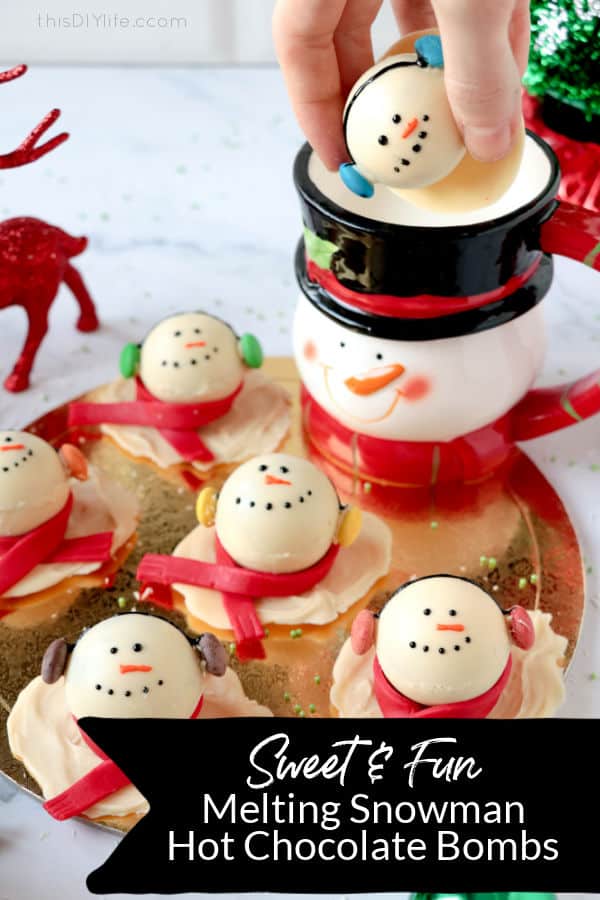 melting snowman hot chocolate bombs recipe