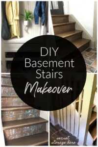 DIY basement stairs makeover remodel