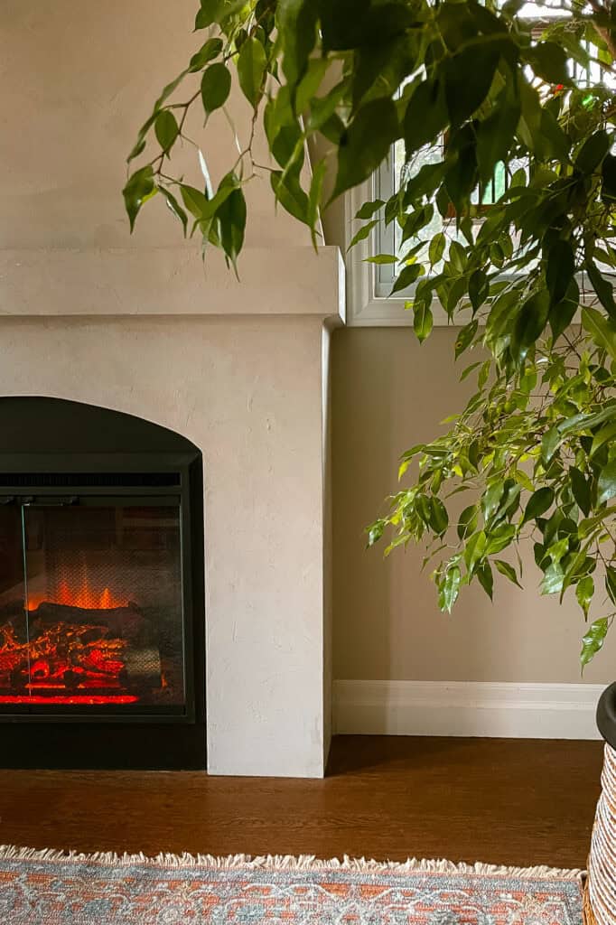 diy venetian plaster fireplace