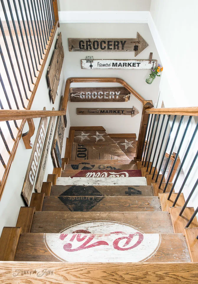 Painted Wooden Crate Stairs