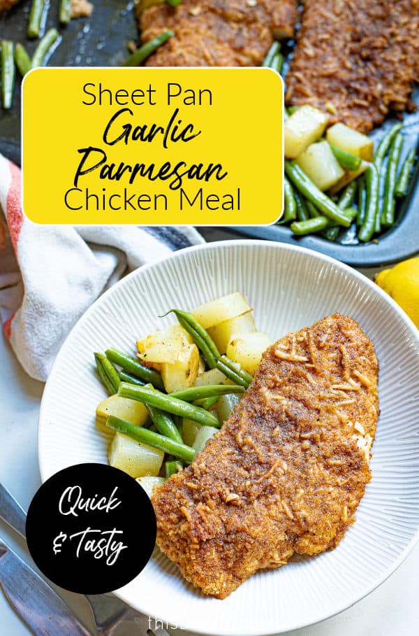 baked garlic parmesan chicken and potatoes