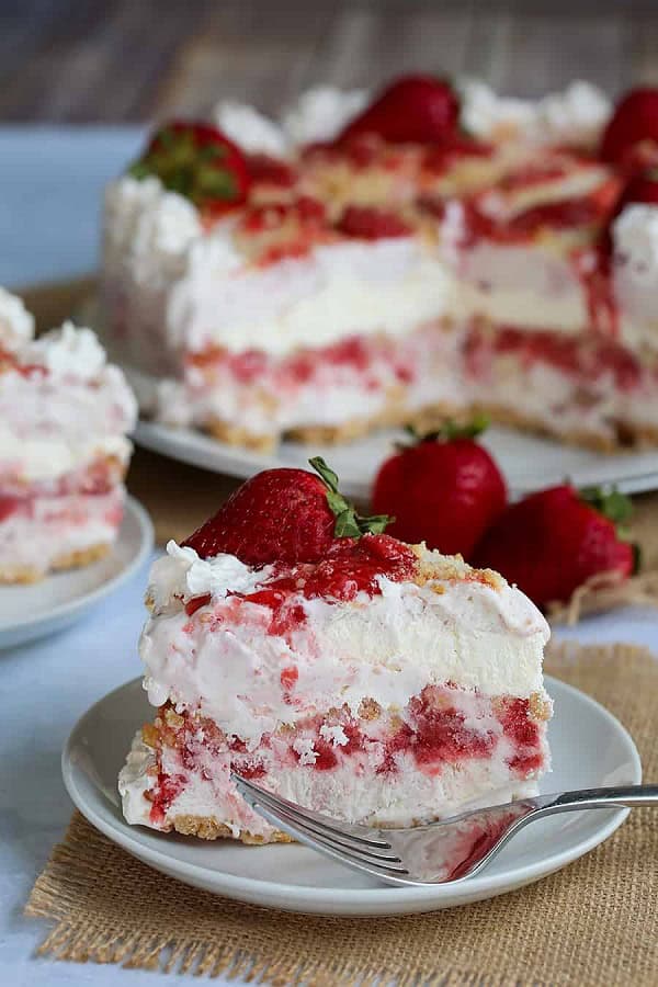 Strawberry Shortcake Ice Cream Cake