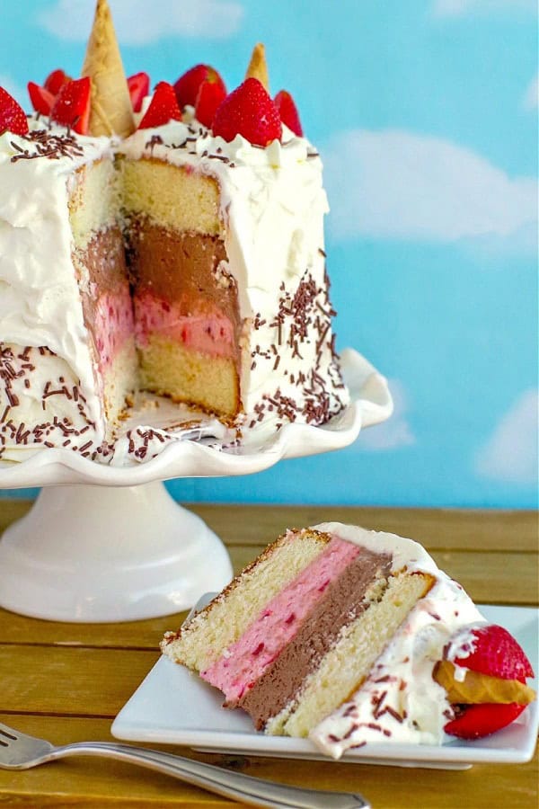 Neapolitan Ice Cream Cake 