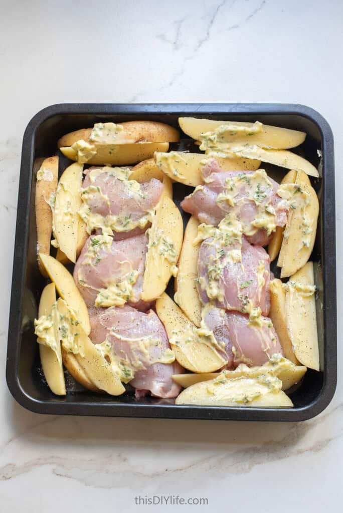 lemon chicken thighs and potatoes