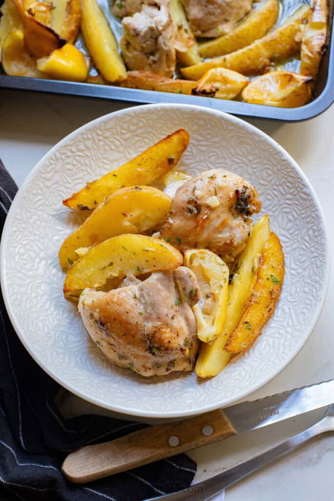 sheet pan lemon butter chicken thighs
