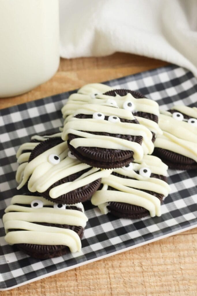 No Bake Mummy Oreo Halloween Cookies
