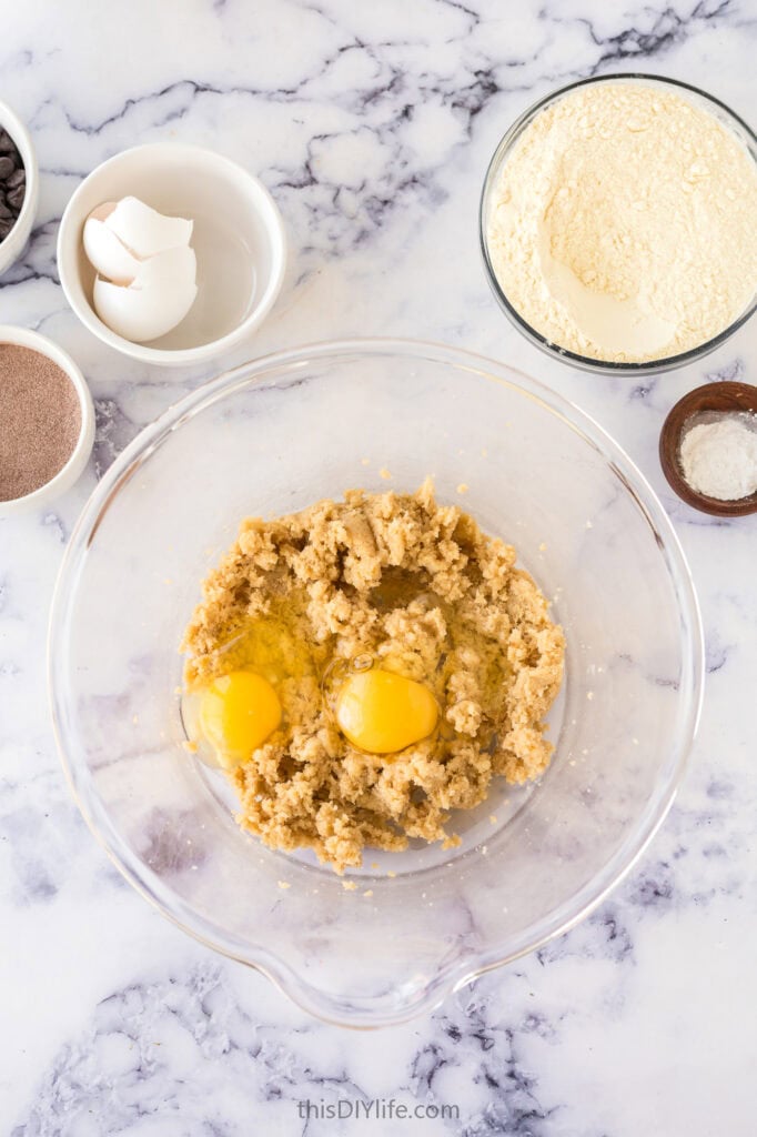 steps to make Hot chocolate marshmallow cookies