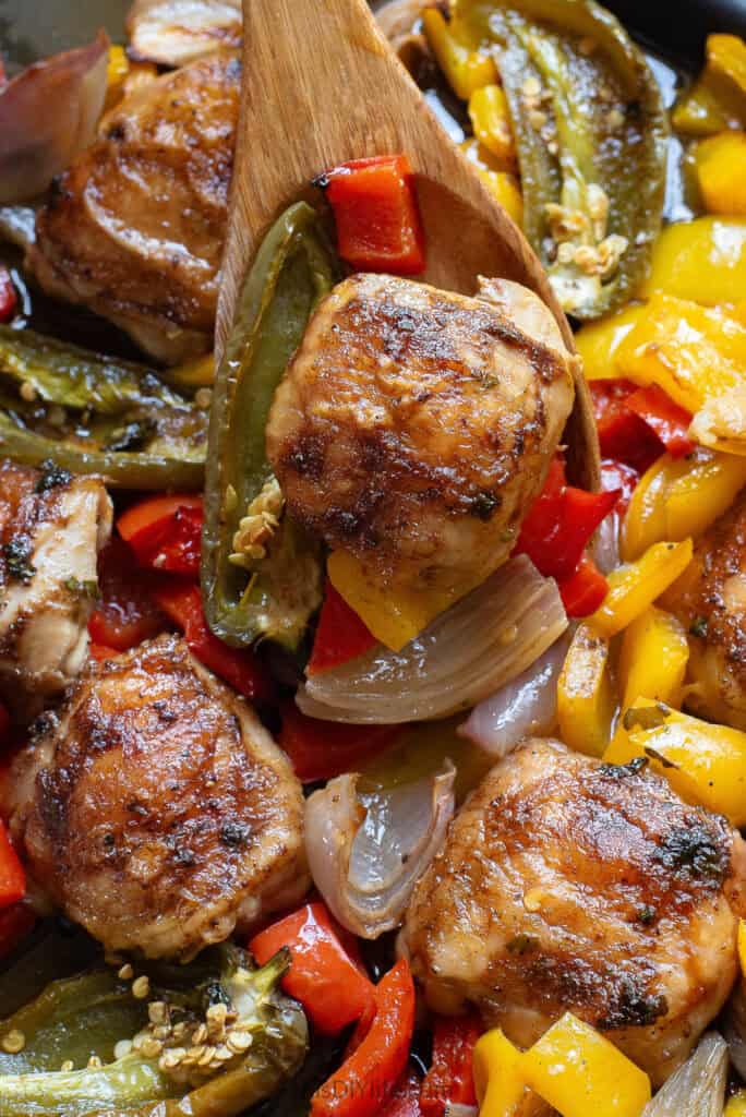chicken with peppers and onions