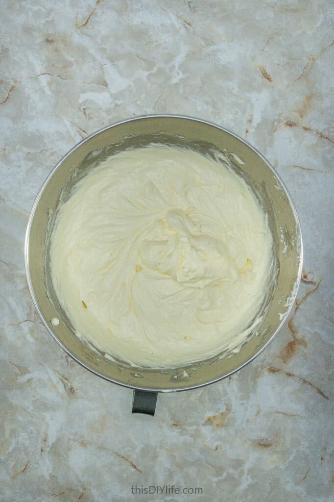Easy No Bake Eggnog Cheesecake filling