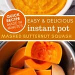 Instant Pot Mashed Butternut Squash recipe