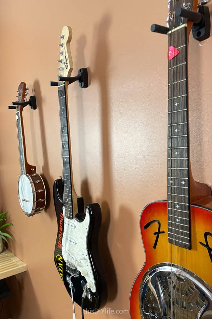 how to display guitars cheaply