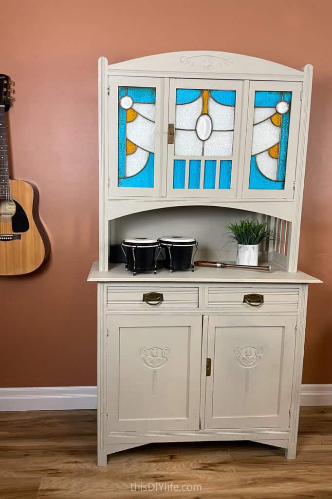 antique hutch for office storage