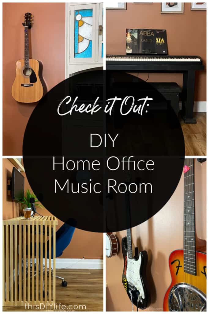 DIY home office music room