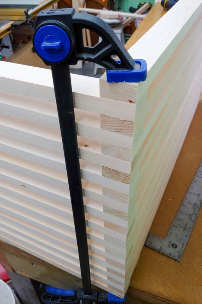 clamp wood for diy desk