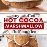 hot chocolate stuffed marshmallow cookies