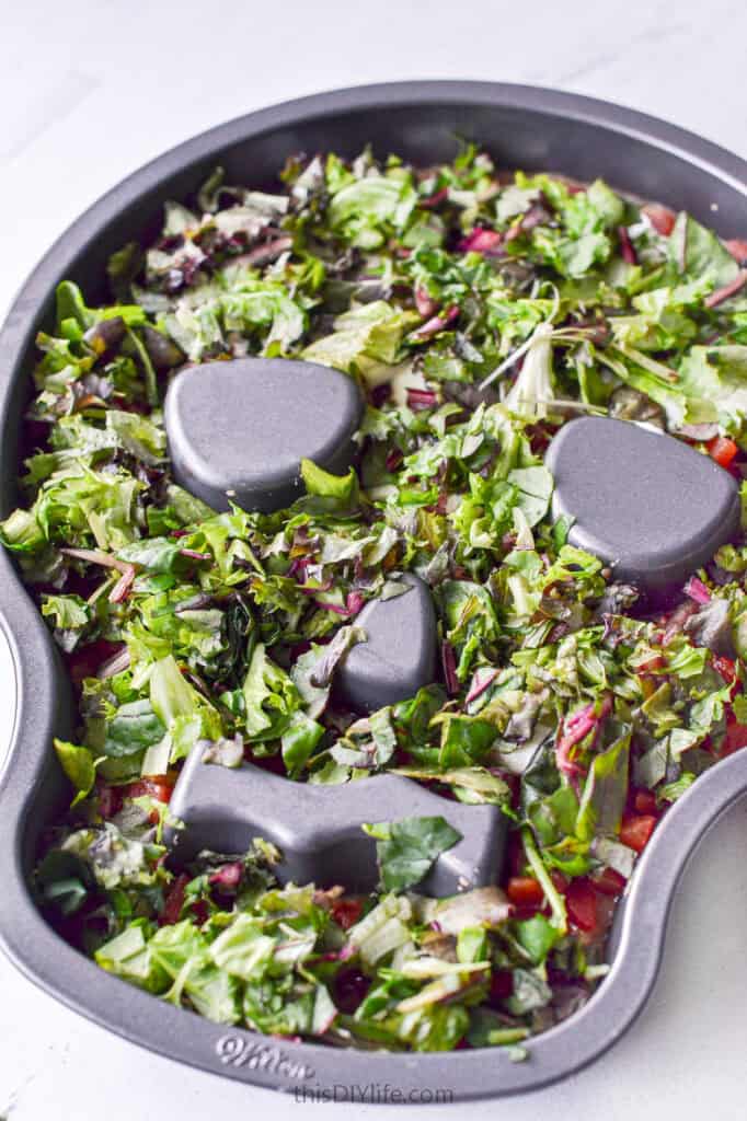 lettuce layer for halloween seven layer dip
