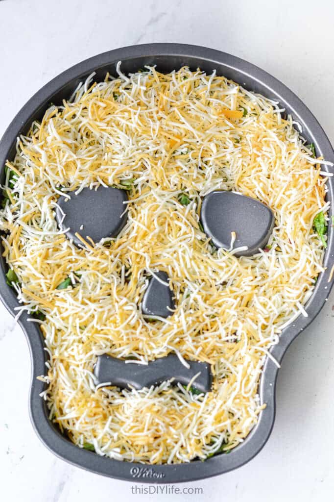 cheese layer for halloween seven layer dip