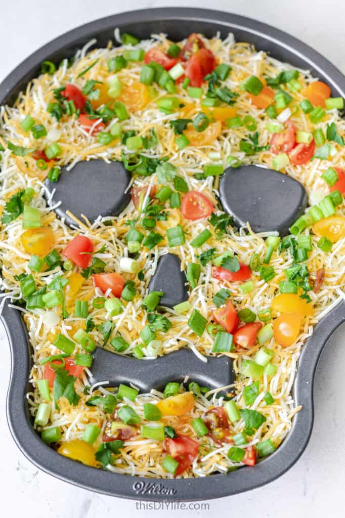 garnish for halloween seven layer dip