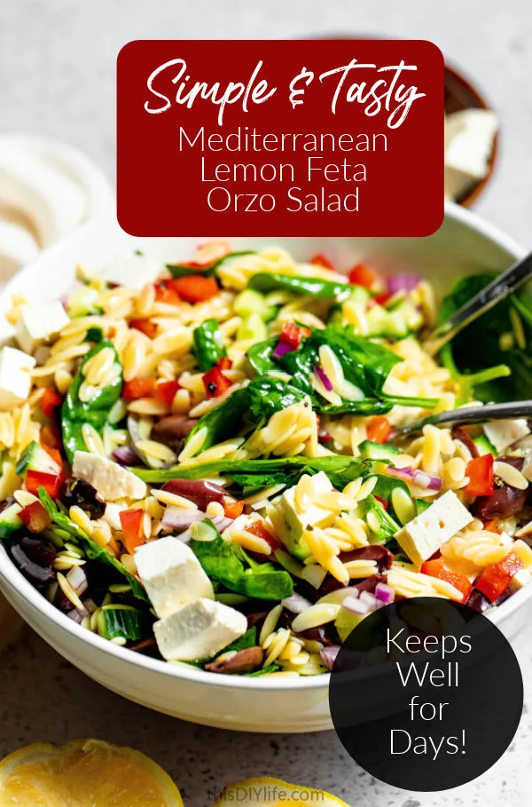 Mediterranean Lemon Feta Orzo Salad