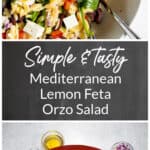 easy lemon feta orzo salad