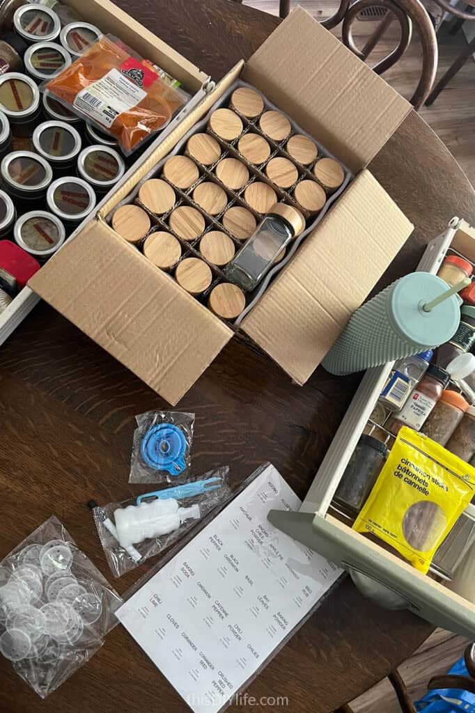 steps to spice drawer organization