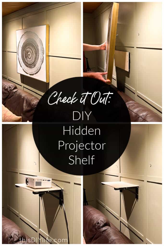 how to make a hidden diy projector shelf