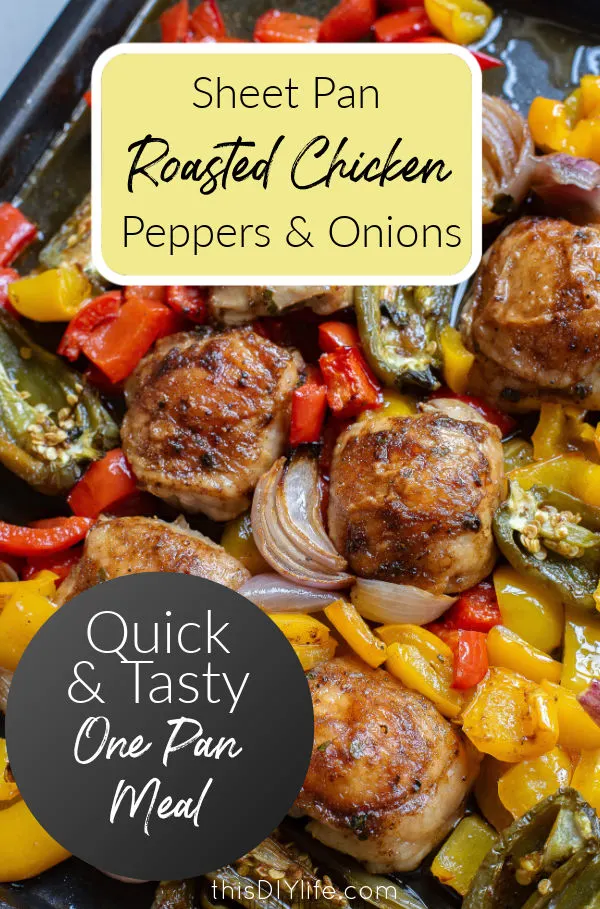 Sheet Pan Jalapeno Baked Chicken with Onions and Bell Peppers