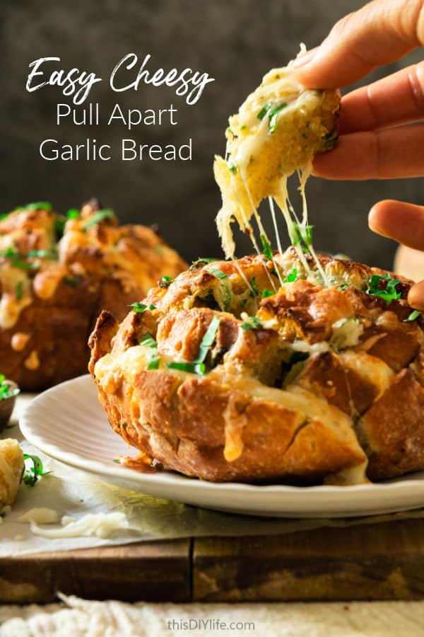 easy cheesy pull apart garlic bread recipe
