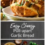 easy cheesy pull apart garlic bread