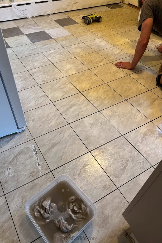 how to prepare old floors for new faux marble tile