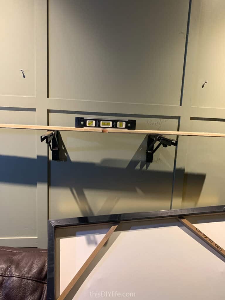 mounting a projector shelf