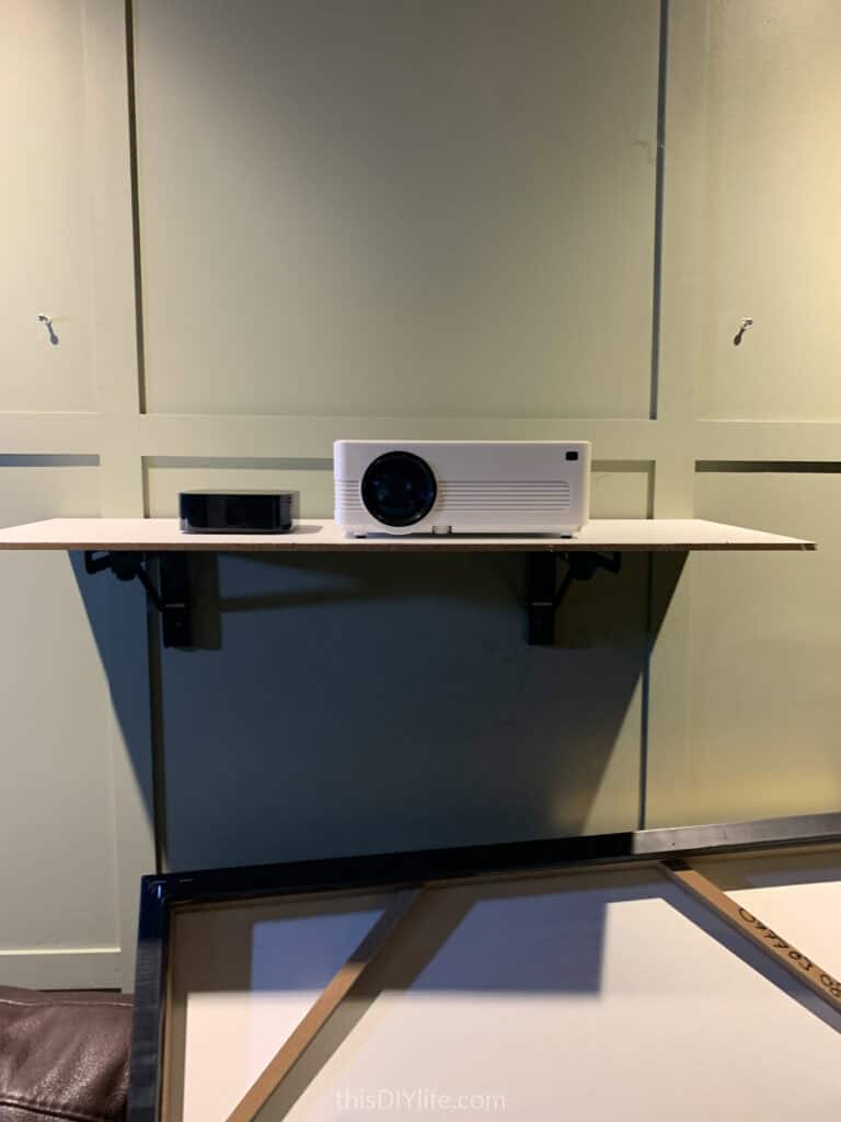 how to make a video projector shelf