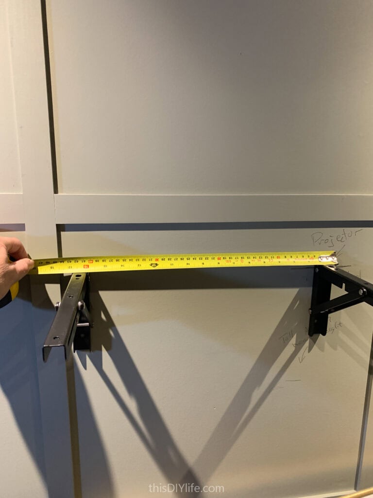 spacing your folding brackets