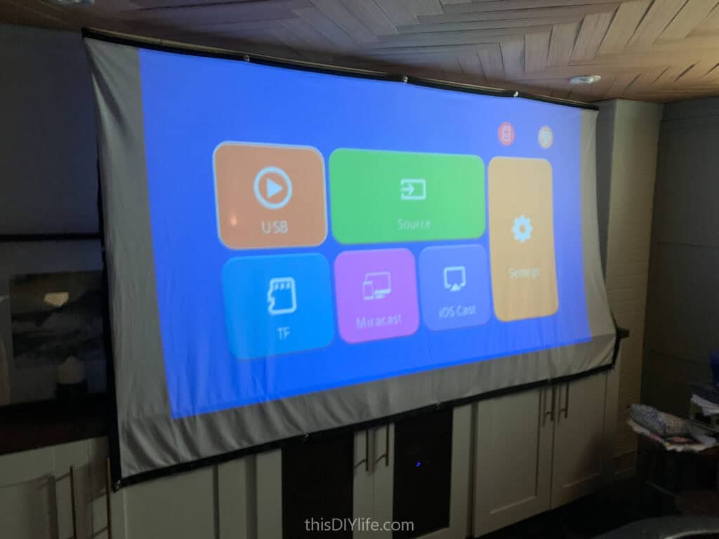 diy projector screen temporary
