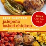 sheet pan jalapeño baked chicken