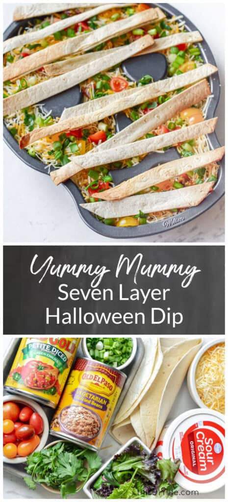 Yummy Mummy Halloween Seven Layer Dip