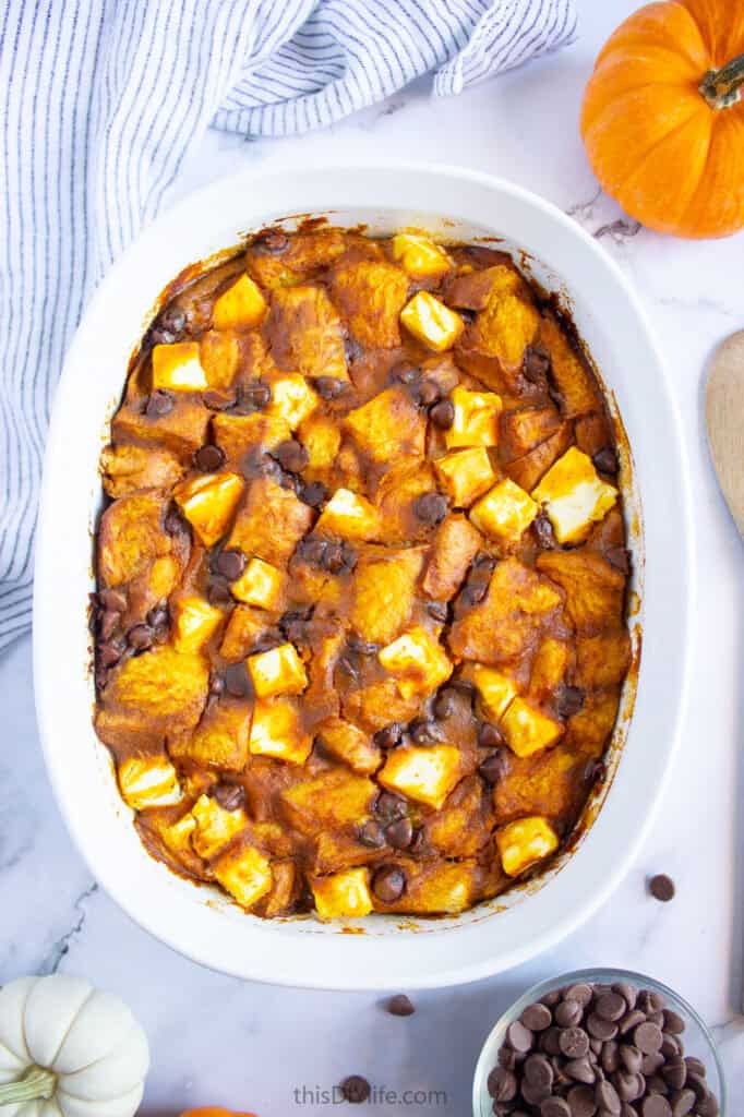 oven baked pumpkin french toast casserole
