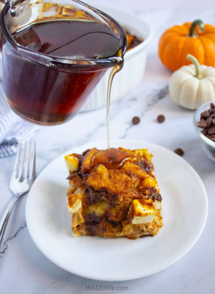pumpkin brioche french toast bake