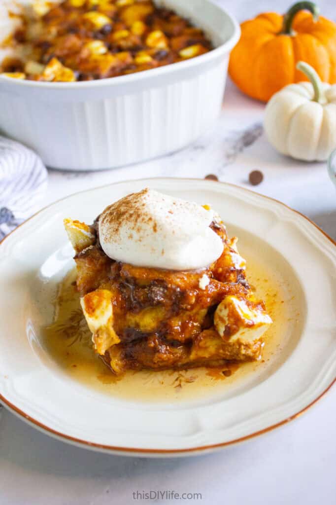 pumpkin brioche french toast bake