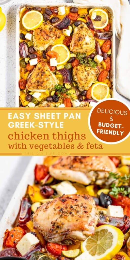 sheet pan greek style chicken thigh recipe