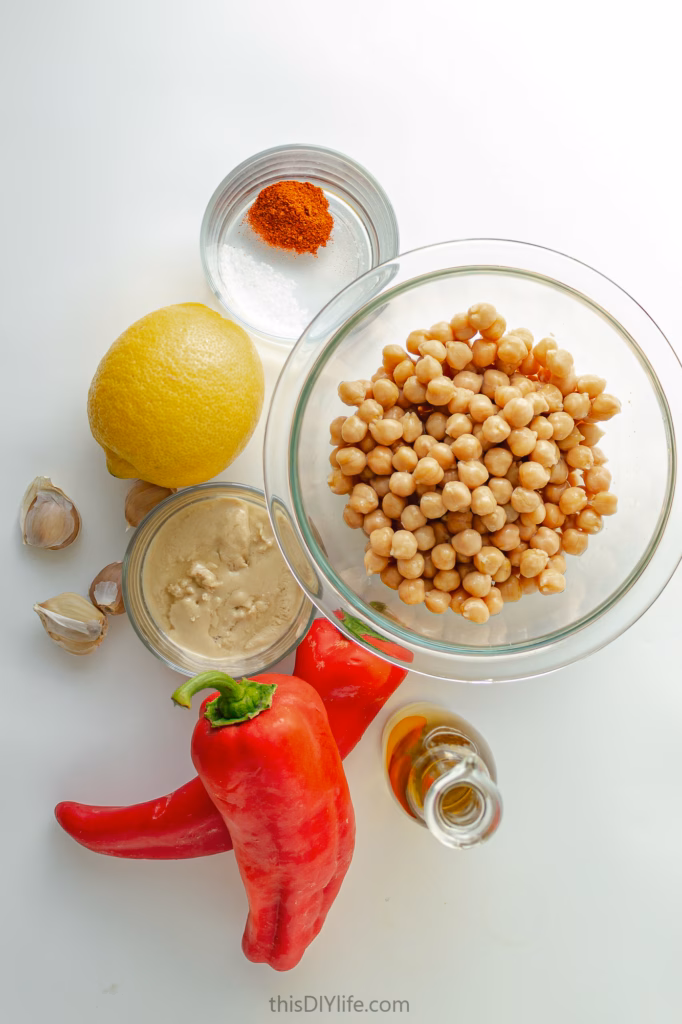 hummus with roasted red pepper recipe ingredients