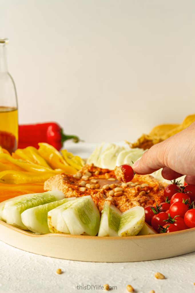 red roasted pepper hummus recipe