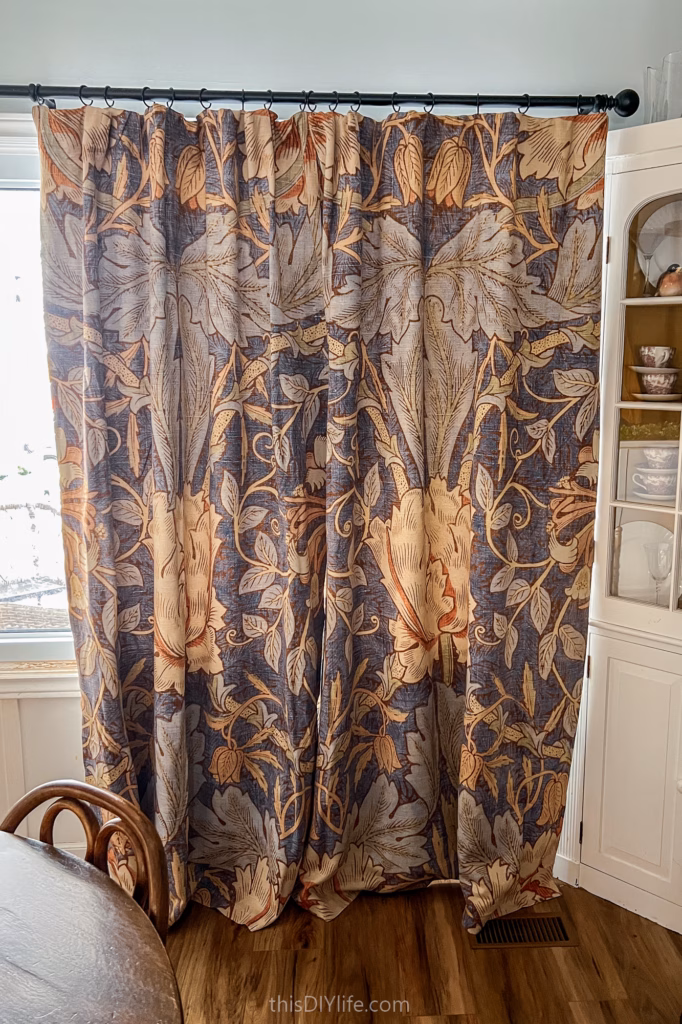 How to hang rod pocket drapes with rings
